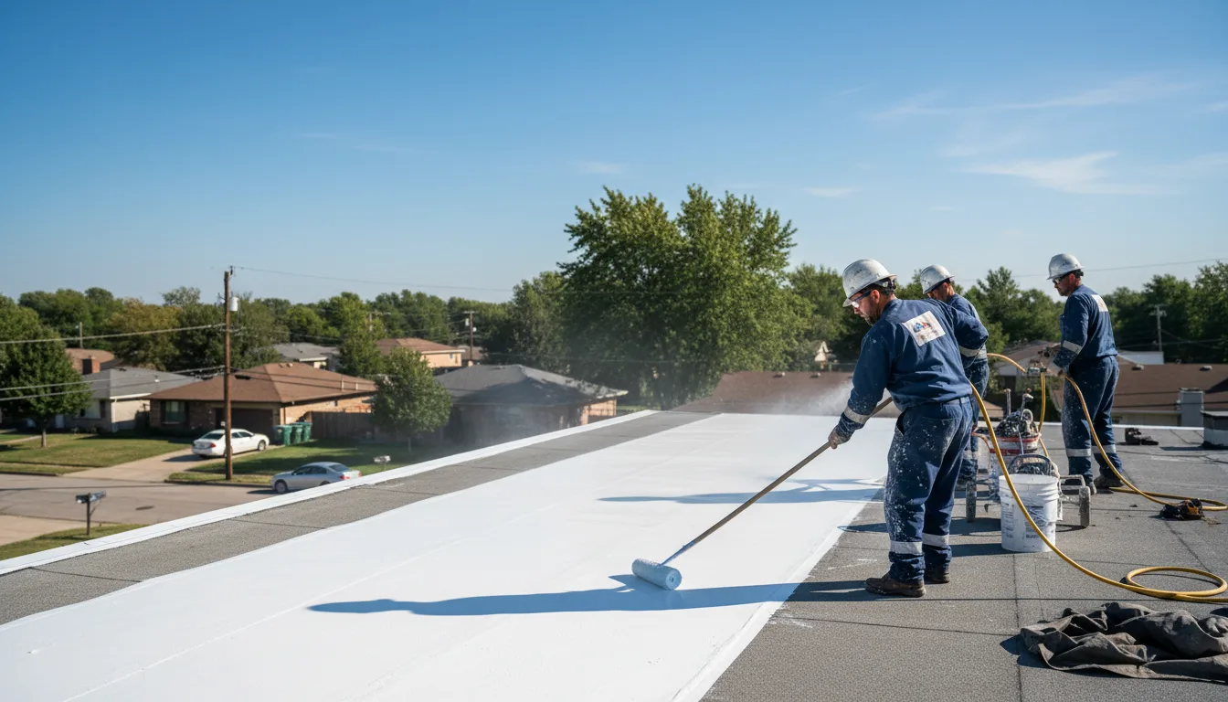 Commercial roof coating in Woodworth, LA near me